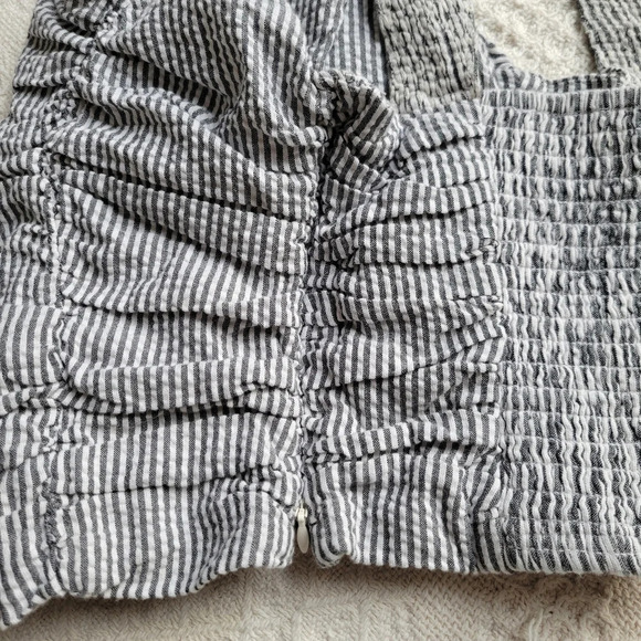 Anthropologie Pilcro Ruched Stripped Mid  Fit Summer Tank - Picture 4 of 8